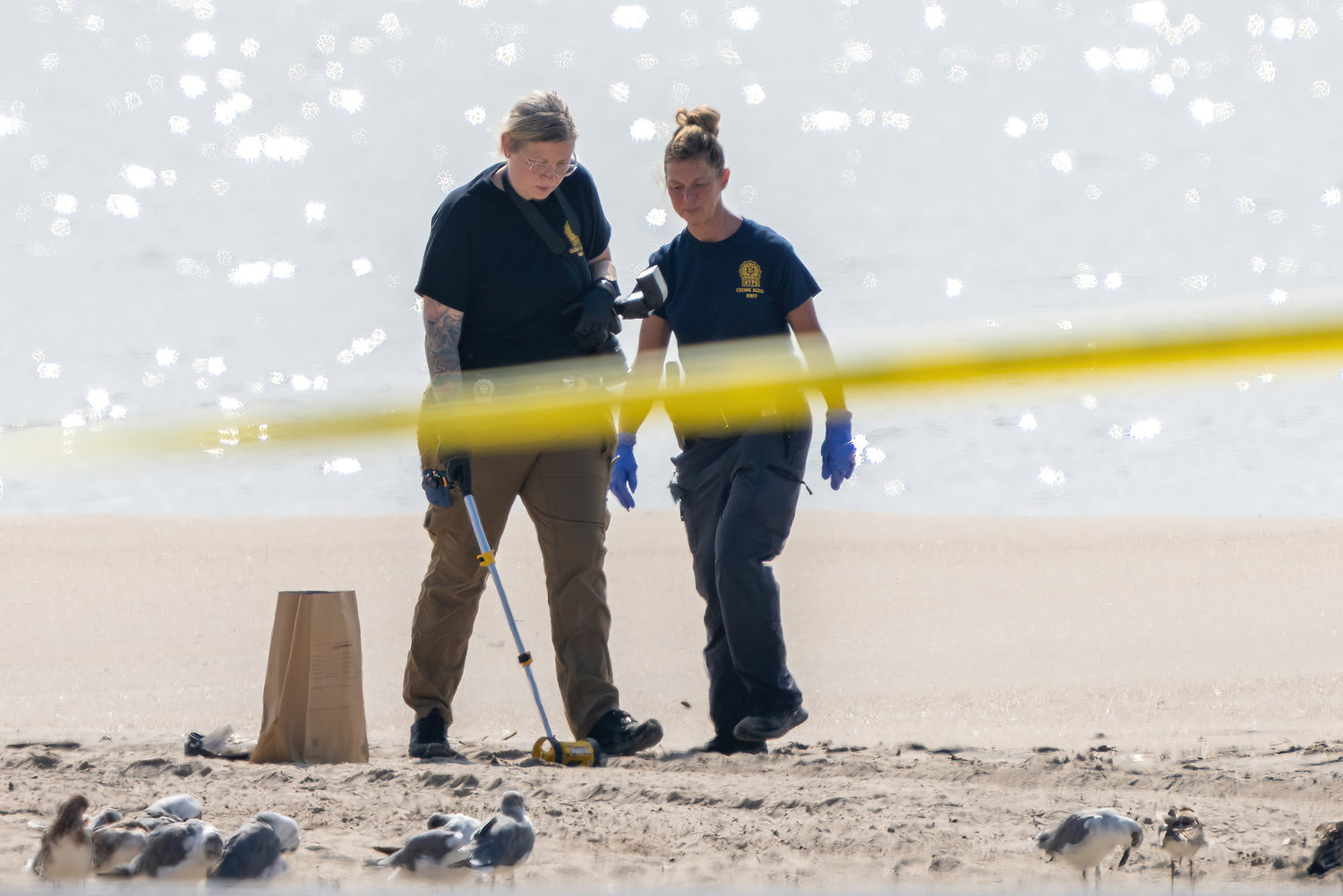 The children of Erin Merdy, 30, were found unconscious near the shoreline of Coney Island Beach during a frantic overnight search early Monday, Sept. 12, 2022. (Theodore Parisienne/New York Daily News/TNS)