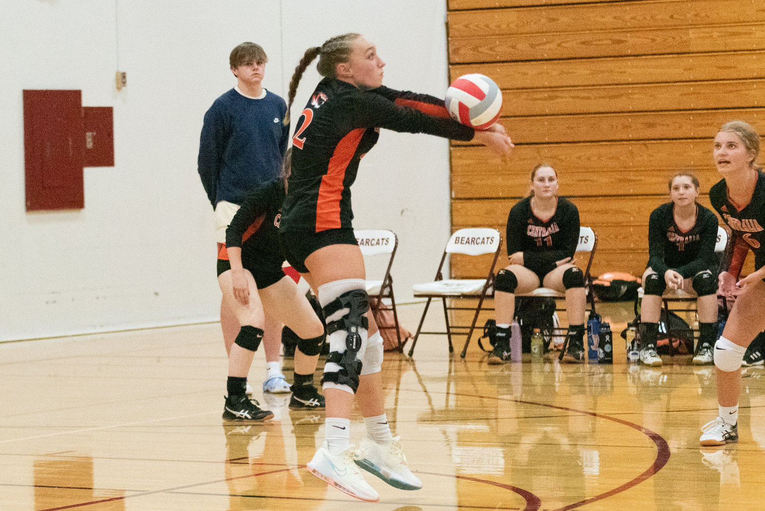 Centralia's Lauren Wasson digs the ball during the Tigers' Sept. 22 loss at W.F. West.