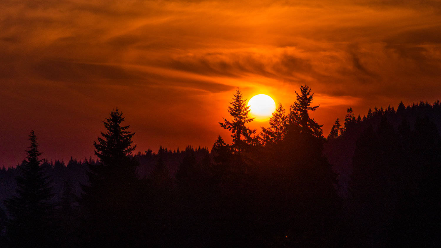 The sun sets in this photo captured in Chehalis earlier this month.