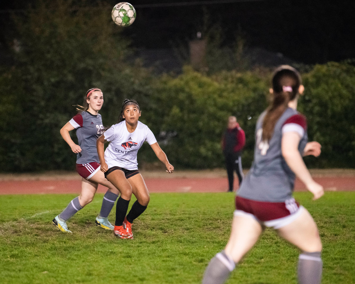 Tigers and Bearcats look to control the ball during the Chronicle Cup rivalry game in Chehalis on Oct. 18.