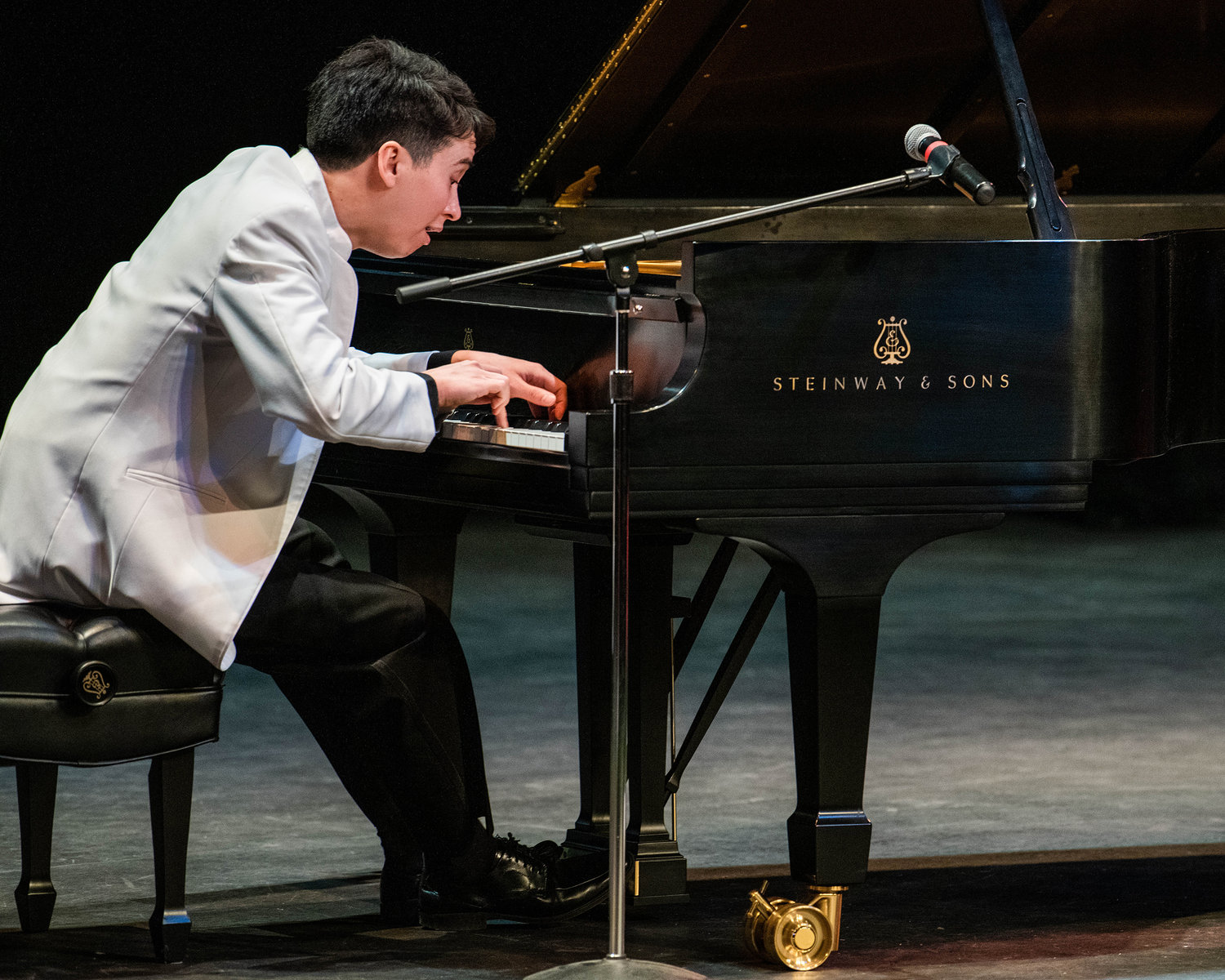 Charlie Albright performs for an audience on a nine-foot Steinway & Sons grand piano inside the Corbet Theatre Friday evening with proceeds going to the Charlie Albright Scholarship at Centralia College.