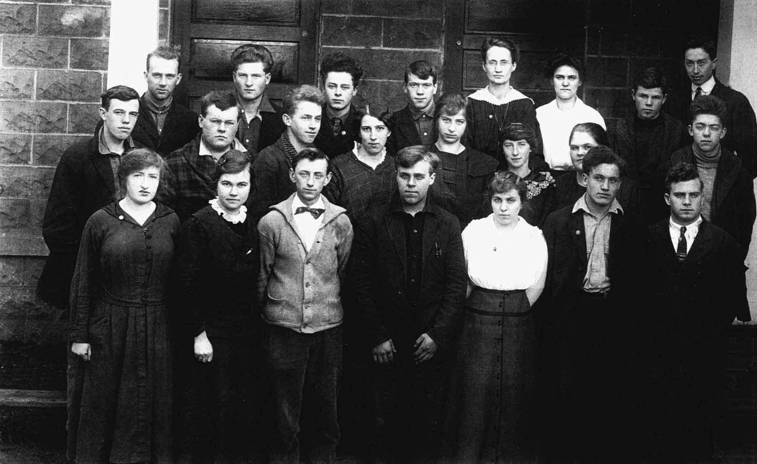 Members of the 1917 graduating class of Mossyrock High School includes a photo of the contributor’s mother, Mattie Moon (third from right, in second row), and his uncle, Forrest Moon (third from left, in front row). Also in the photo is Harry Truman (second from left in top row), who lost his life after refusing to leave his home at the Spirit Lake resort he owned on Mount St. Helens. Even in high school, Harry looks a bit stubborn and destined to make a lasting mark. He died as a result of the volcano’s eruption in May of 1980 and his decision to remain on the mountain he loved. This photo and information was originally submitted by Wally Hill for The Chronicle's Our Hometowns books.