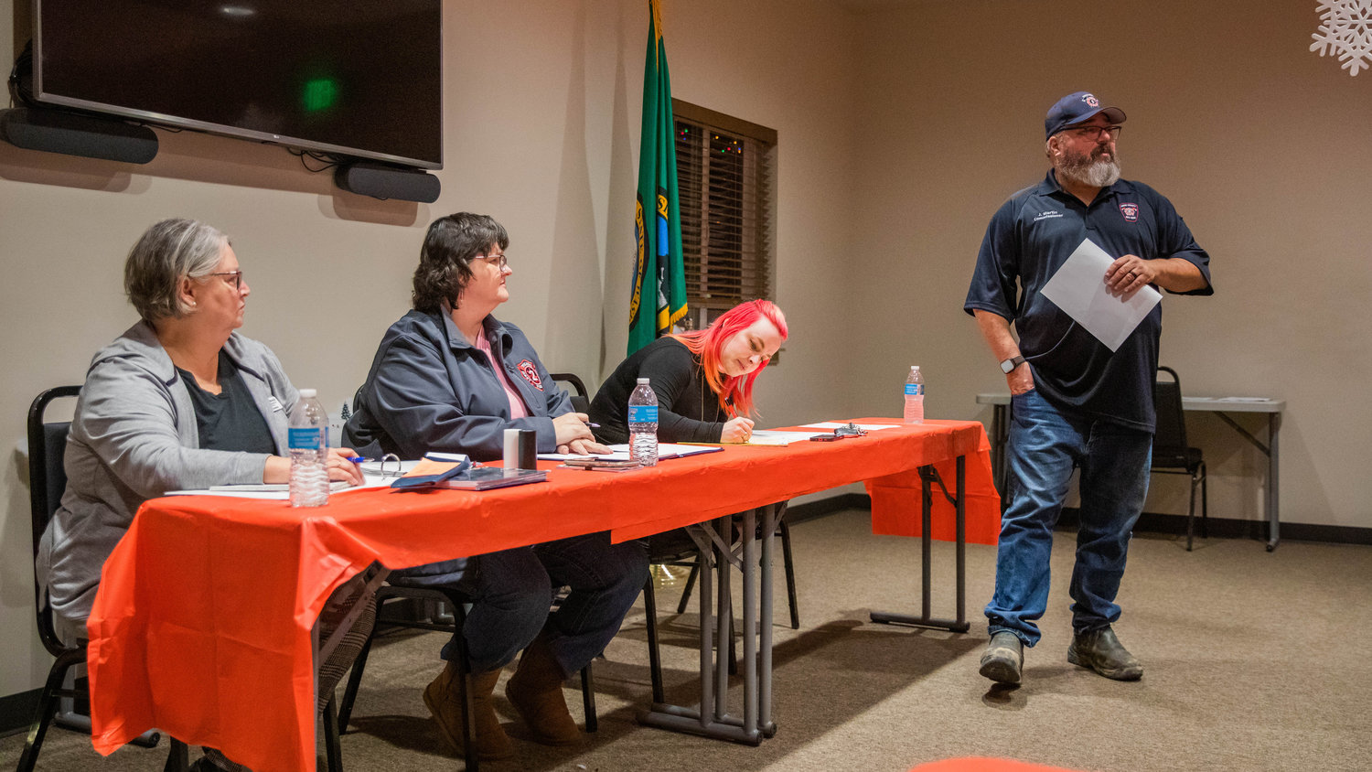 Officers were voted unanimously into their respective positions Monday night at the Lewis County Fire District 3 building in Mossyrock.
