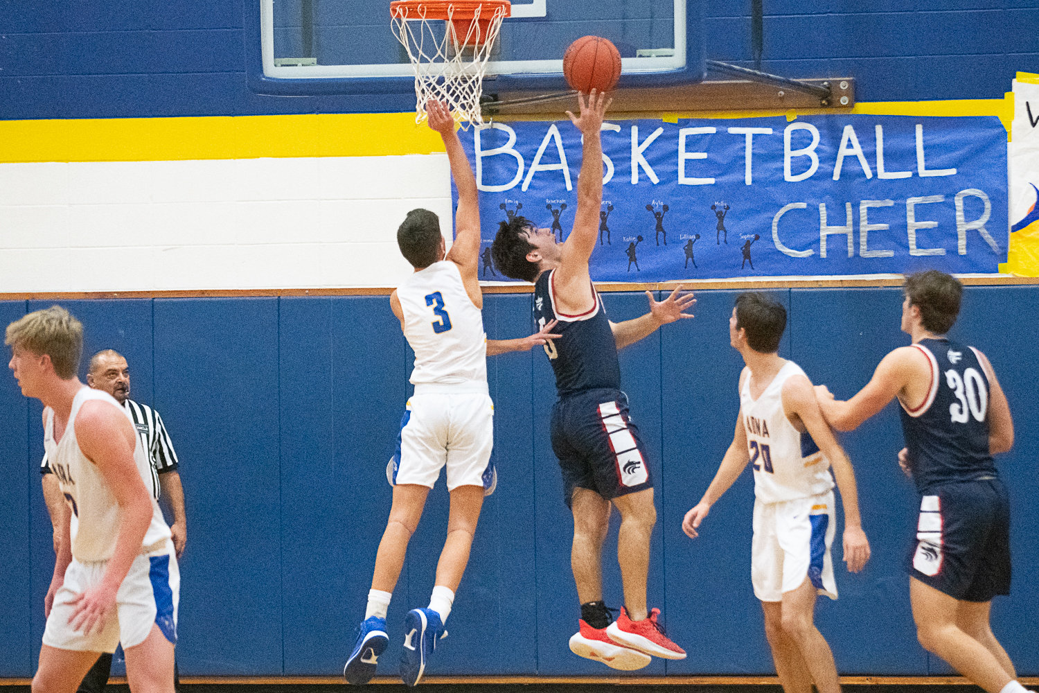 Keagan Rongen goes up for a reverse layup during the first half of Black Hills' 67-60 loss at Adna on Nov. 29.