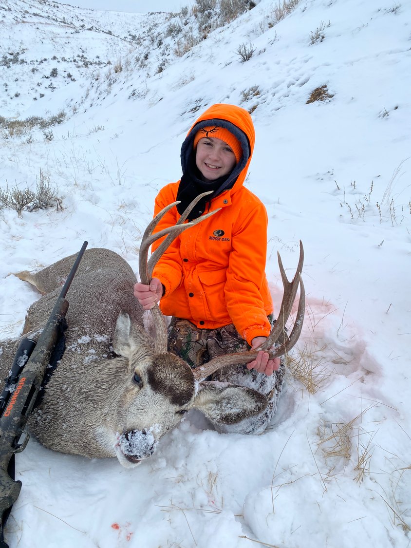 “Ayla LeBaron shot this buck from 270 yards away while on a family hunting trip in Eastern Montana.” — submitted by Monica LeBaron