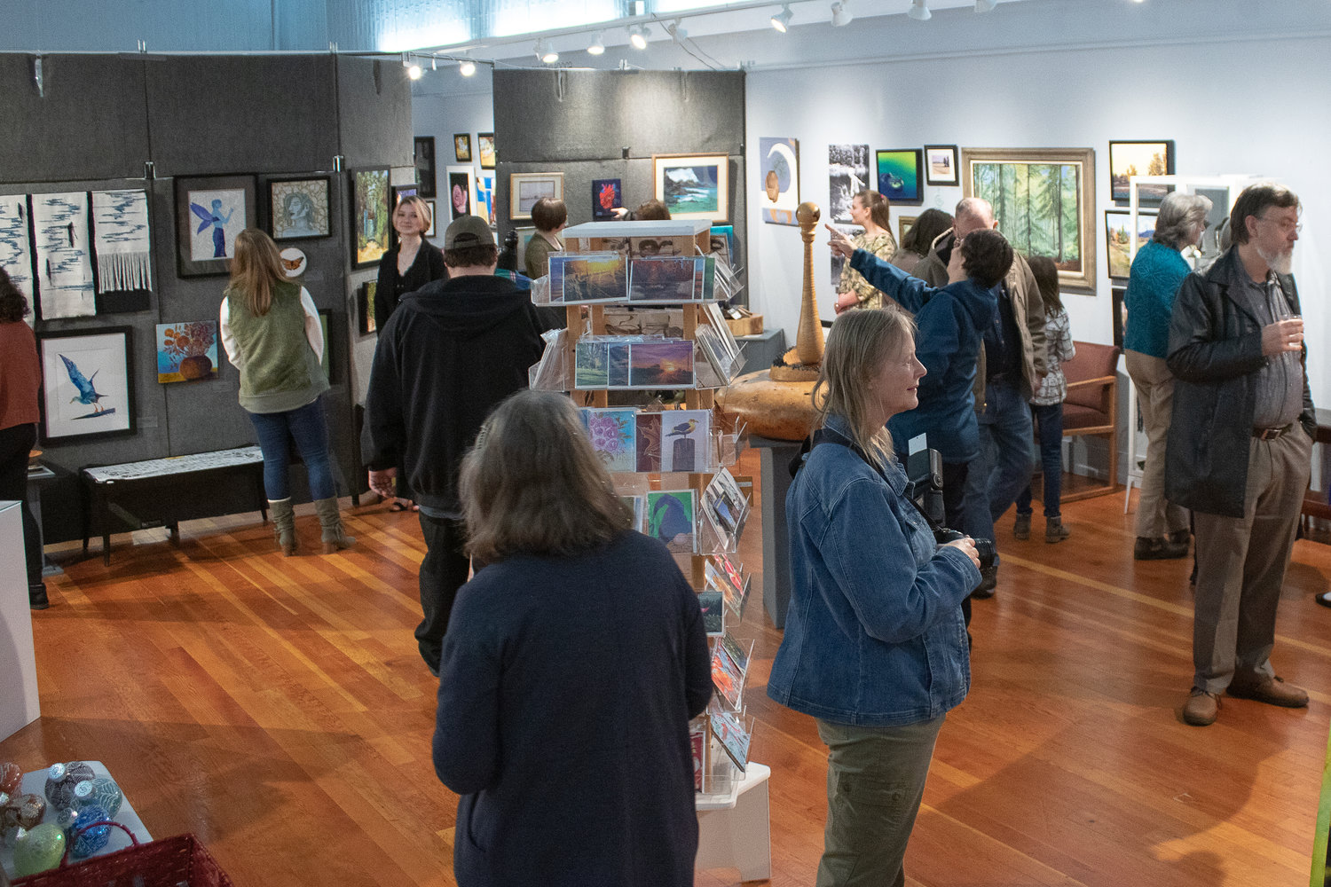 Visitors tour the gallery this past Friday for the emerging artists gala at the Rectangle Gallery & Creative Space located at 209 N. Tower Ave. in downtown Centralia.