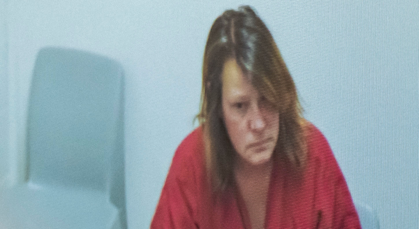 Michelle Le Anne Steffens appears virtually in Lewis County Superior Court Tuesday afternoon in Chehalis.