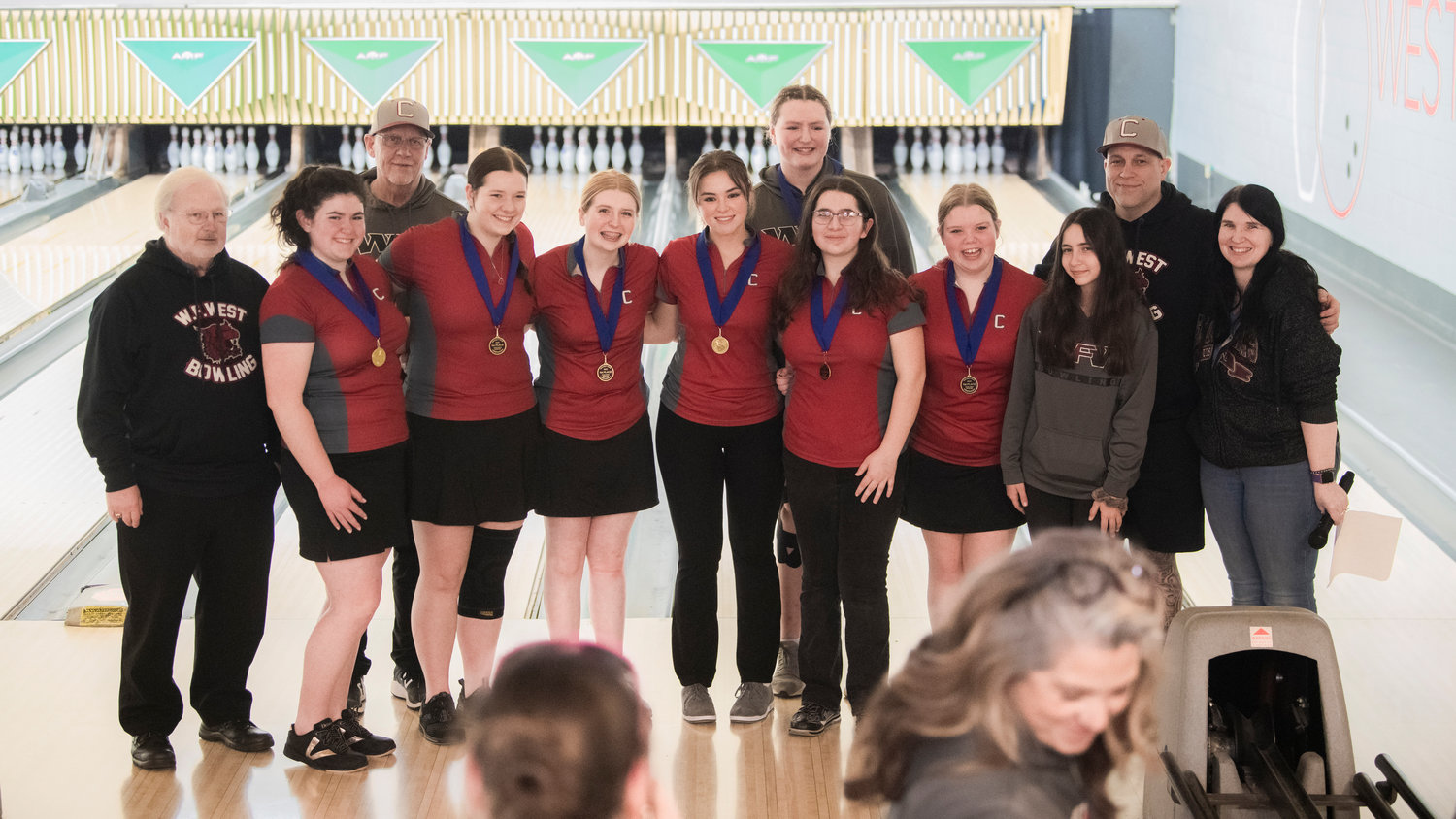 W.F. West bowlers took first place knocking down over 1,000 pins at Westside Lanes in Olympia.