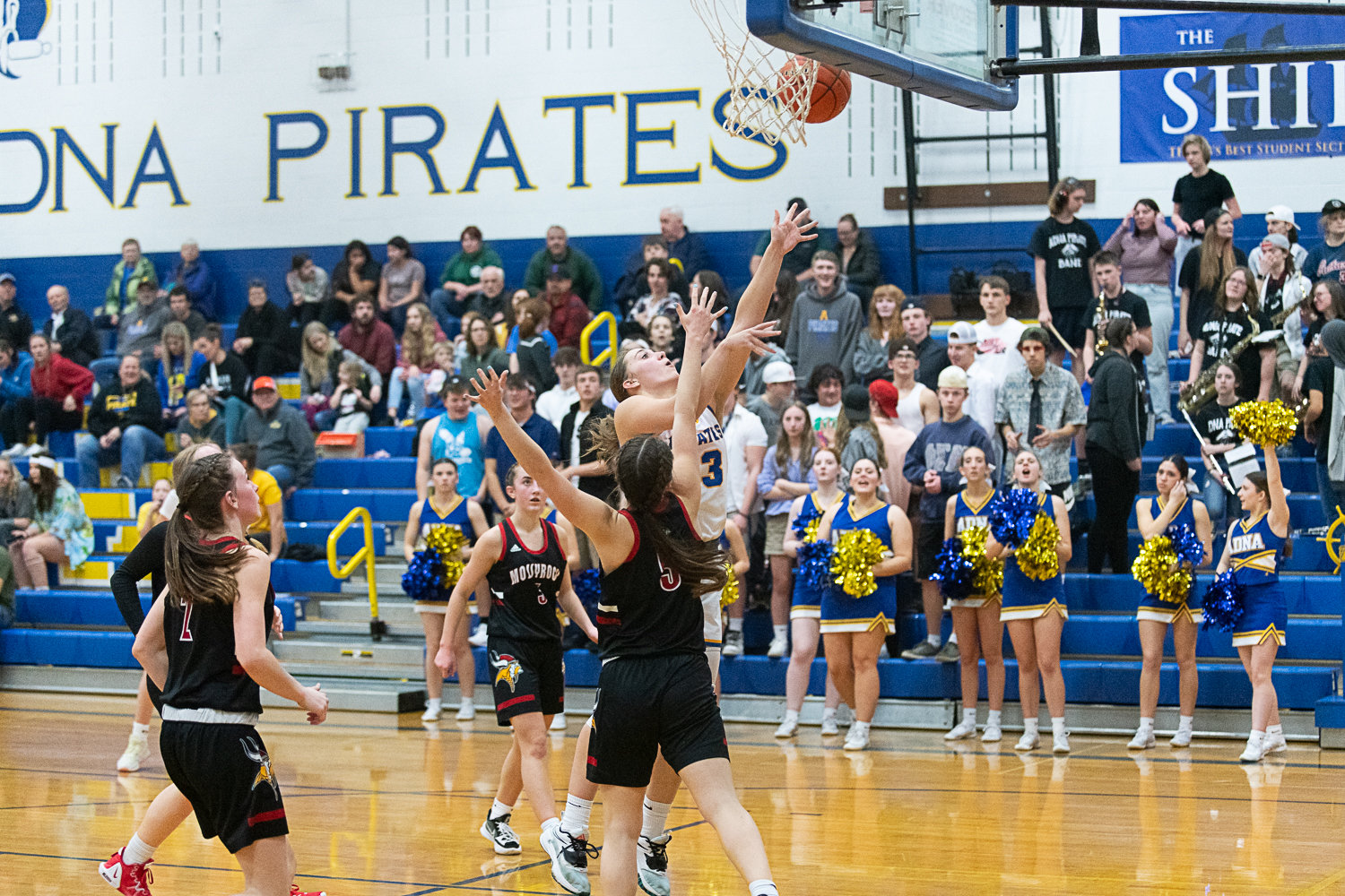 Karlee VonMoos goes upin the post during the second half of Adna's 58-48 win over Mossyrock on Jan. 27.