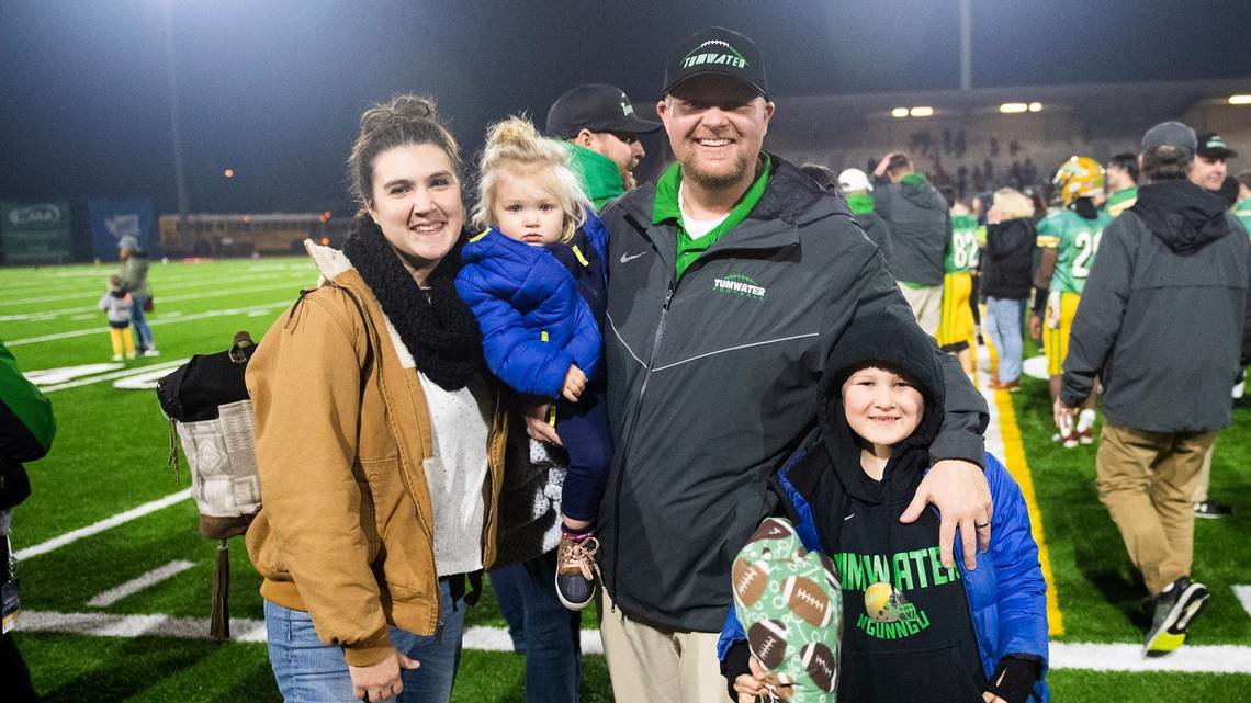 William "Willie" Garrow is pictured with his family in this photo posted by the Tumwater School District on Twitter.