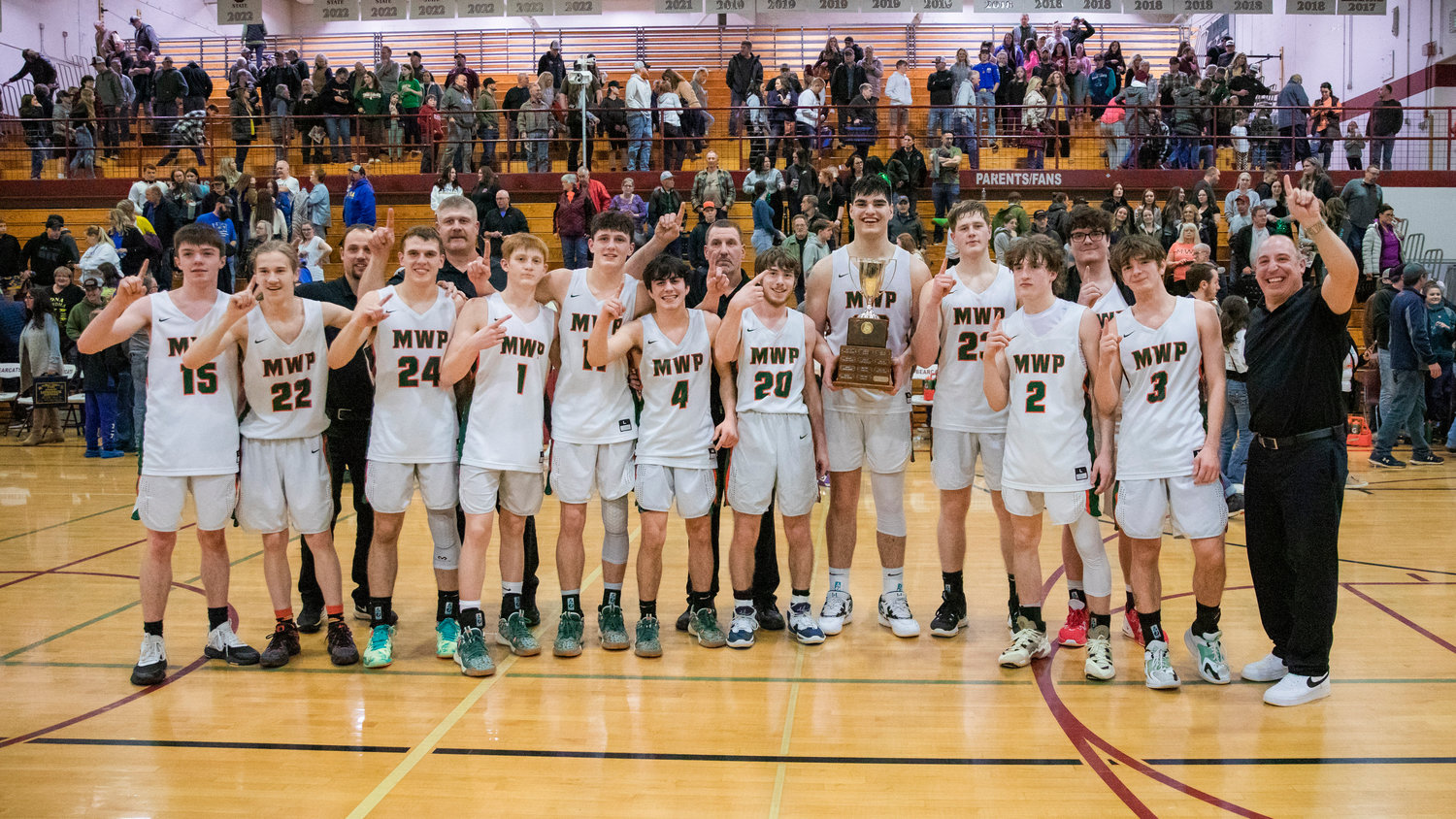 Morton-White Pass defeated Adna for the 2B District Championship trophy Saturday night at W.F. West High School.