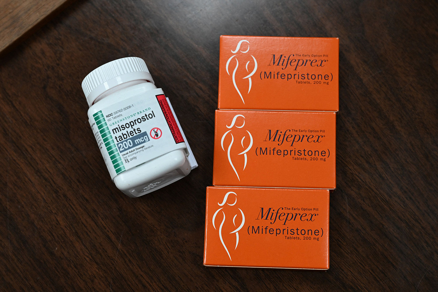 Mifepristone (Mifeprex) and Misoprostol, the two drugs used in a medication abortion, are seen at the Women's Reproductive Clinic, which provides legal medication abortion services, in Santa Teresa, New Mexico, on June 17, 2022. Mifepristone is taken first to stop the pregnancy, followed by Misoprostol to induce bleeding. (Robyn Beck/AFP via Getty Images/TNS)
