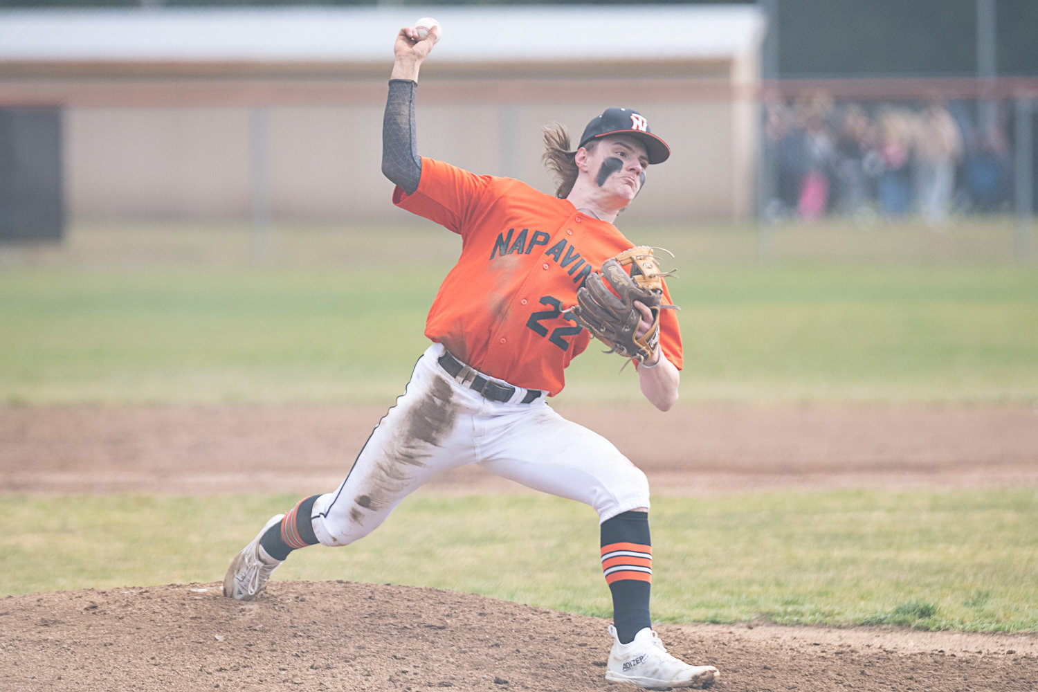 Connor Holmes delivers a pitch during Napavine's 4-1 loss to Toledo to open a doubleheader on March 20.