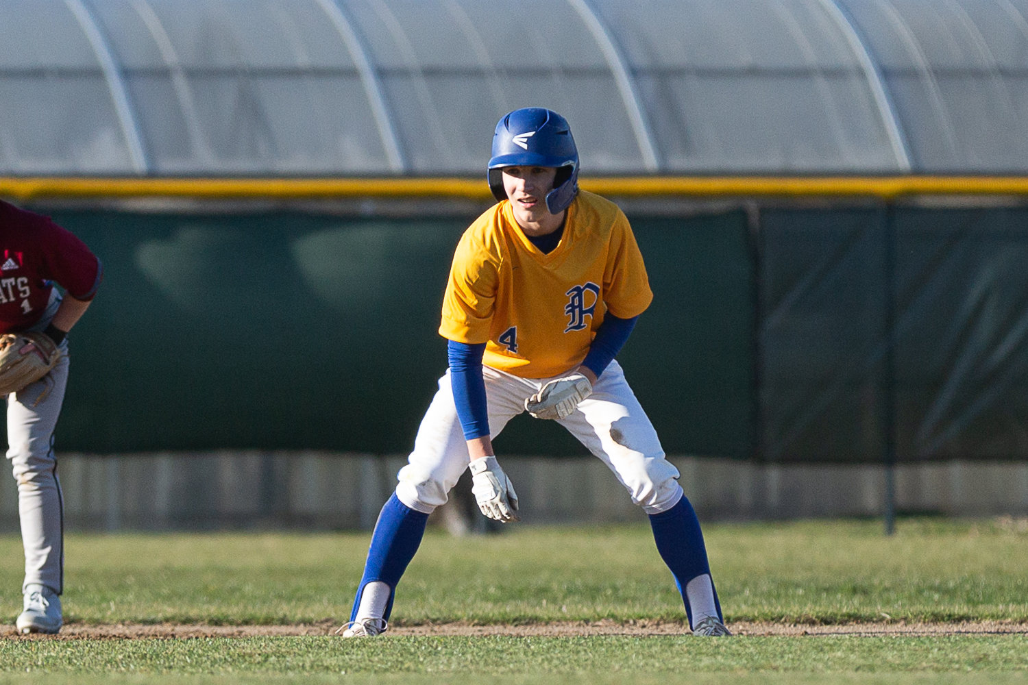 Rochester leadoff hitter Mason Ubias navigates the bases against W.F. West at Heinz-Rotter Field March 21.