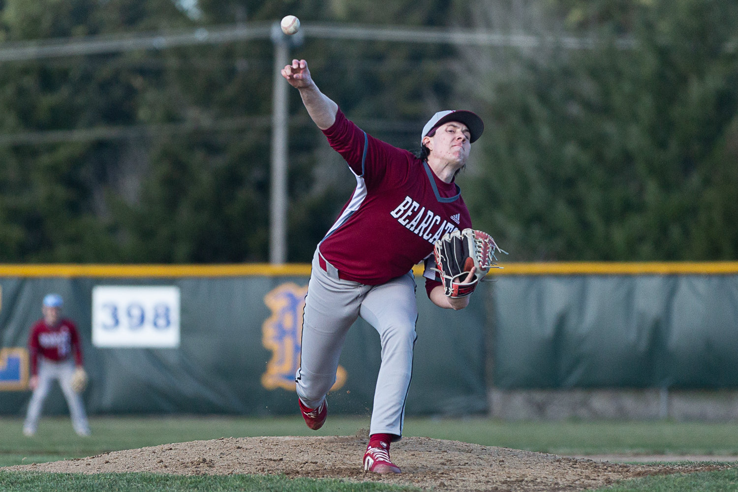 W.F. West pitcher Hunter Lutman throws a pitch against Rochester at Heinz-Rotter Field March 21.