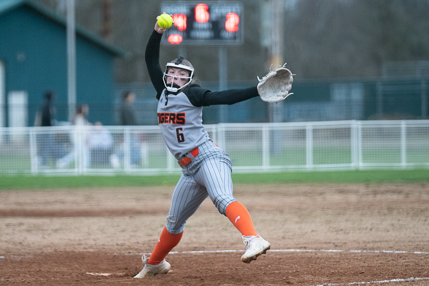 Hollynn Wakefield throws a pitch during Centralia's 5-3 win over Chehalis on March 28.
