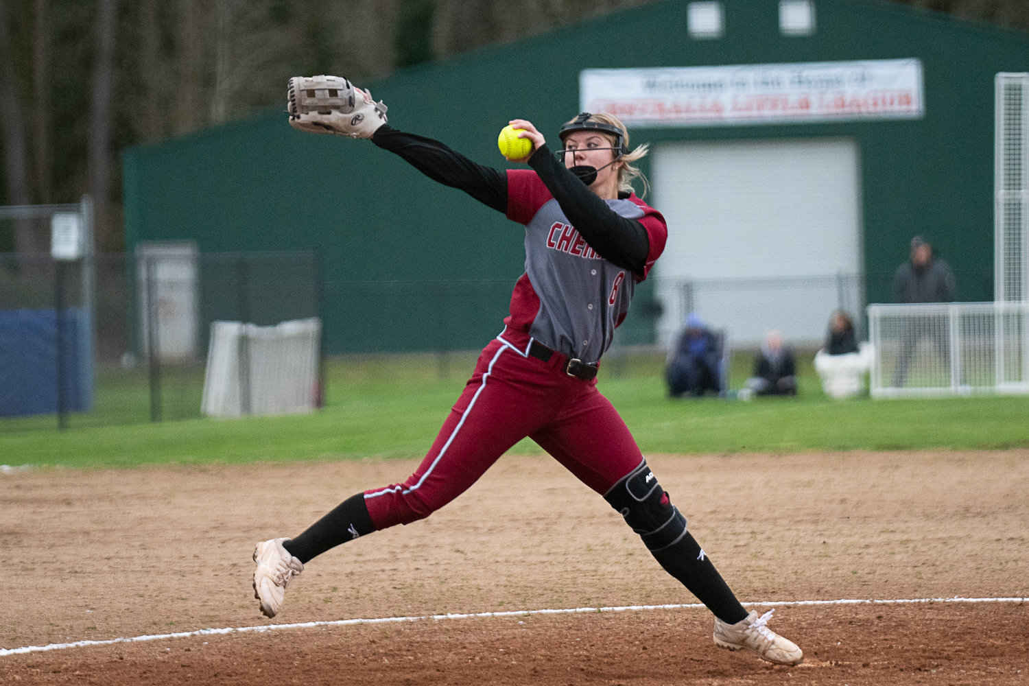 Staysha Fluetsch delivers a pitch during W.F. West's 5-3 loss to Centralia on March 28.