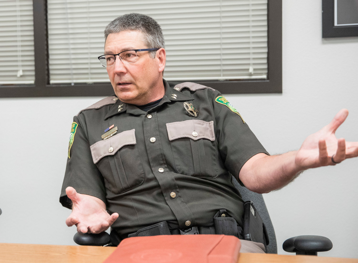 Lewis County Undersheriff Wes Rethwill talks about factors that can delay investigations during a Wednesday interview in Chehalis.