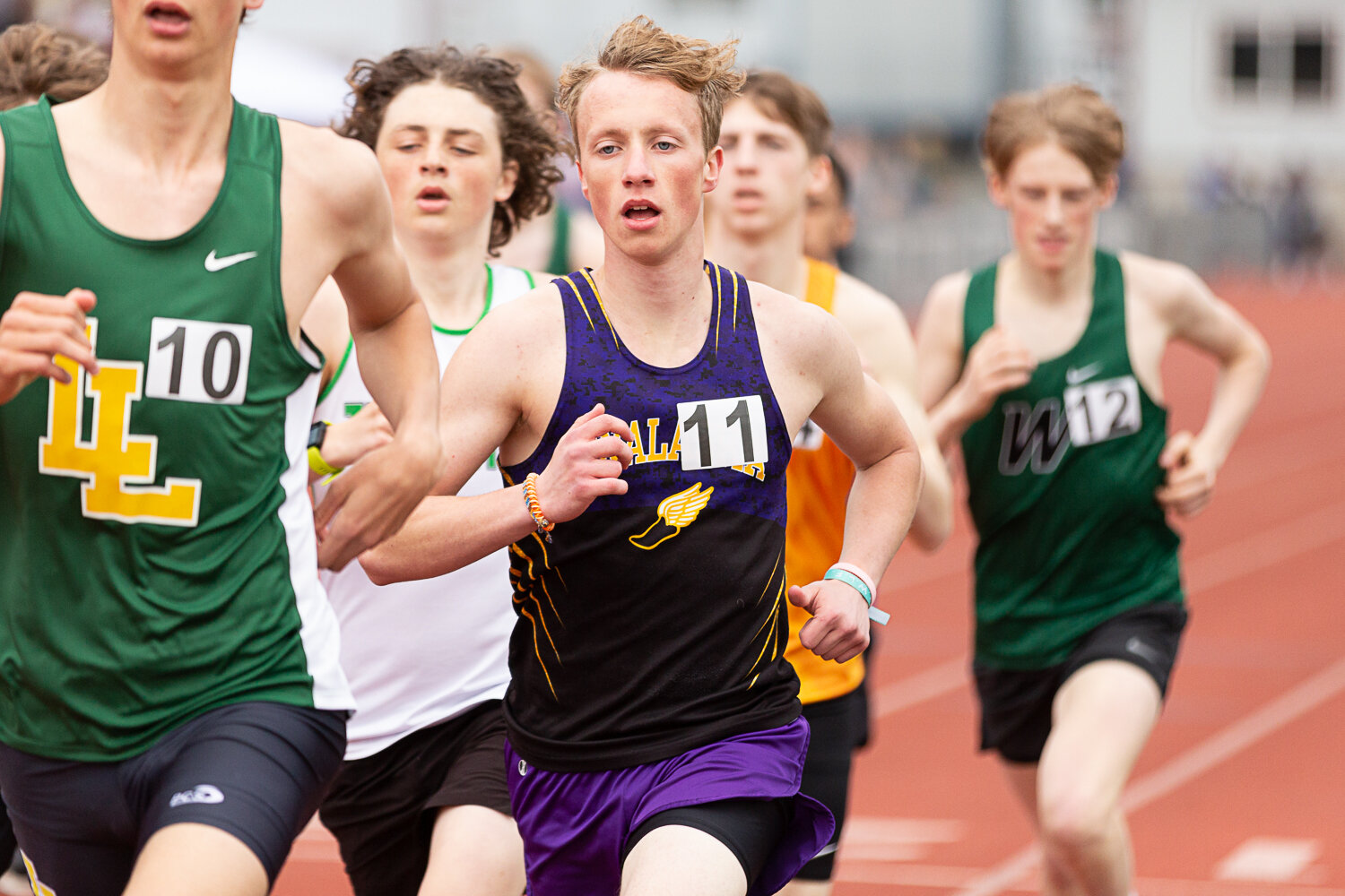 Onalaska's Ben Russon competes in the 1600 meters at the Chehalis Activators Classic April 22 at W.F. West.