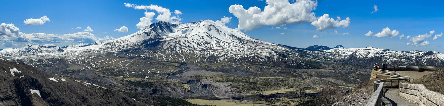 Mount St. Helens is seen from Johnston Ridge on Thursday, May 11.