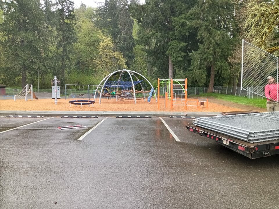 Tenino’s newly installed city park playground is pictured in this photo published on the city’s Facebook page earlier this month.