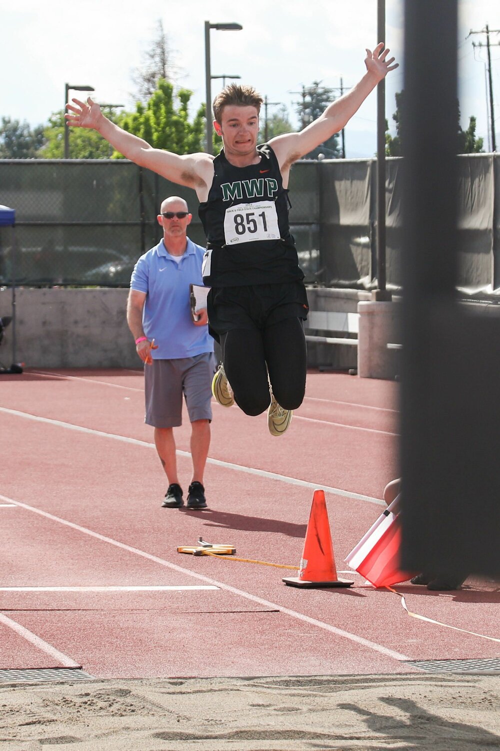 MWP's Tony Belgiorno takes on the long jump during the 2B state track and field championships, May 26 in Yakima.