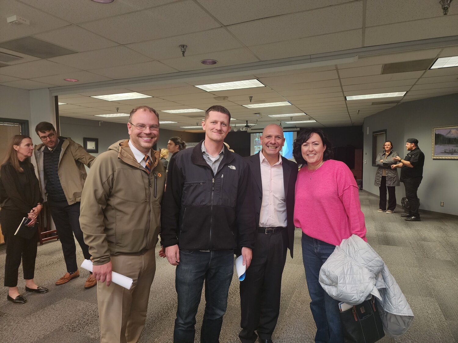 The tour included four state representatives on the House Capital Budget Committee: Greg Cheney, R-Battle Ground, Joel McEntire, R-Cathlamet, Peter Abbarno, R-Centralia, and Stephanie McClintock, R-Vancouver.