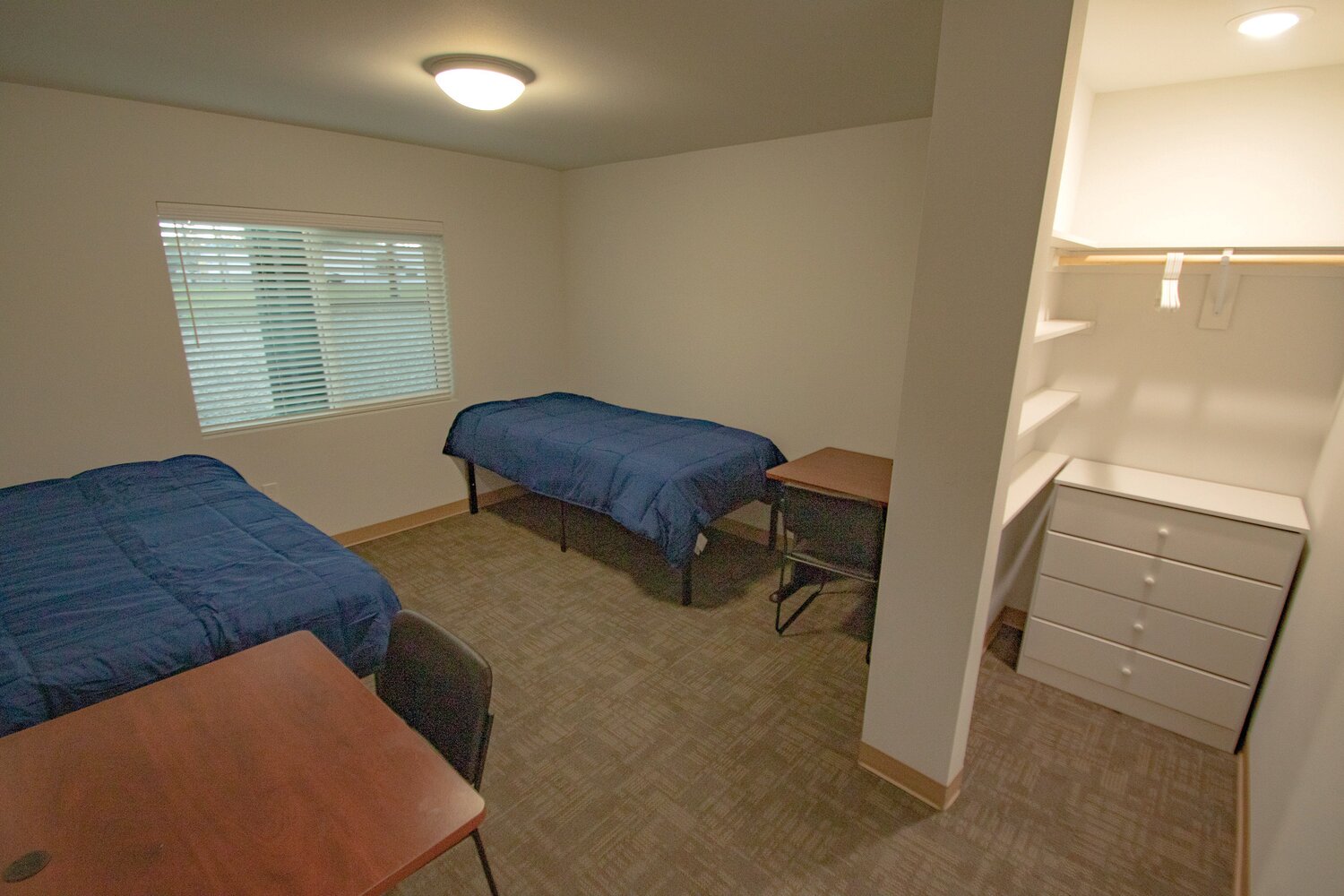 The inside of a room for Centralia College students at the new CHI apartments is pictured on Tuesday, Nov. 7.