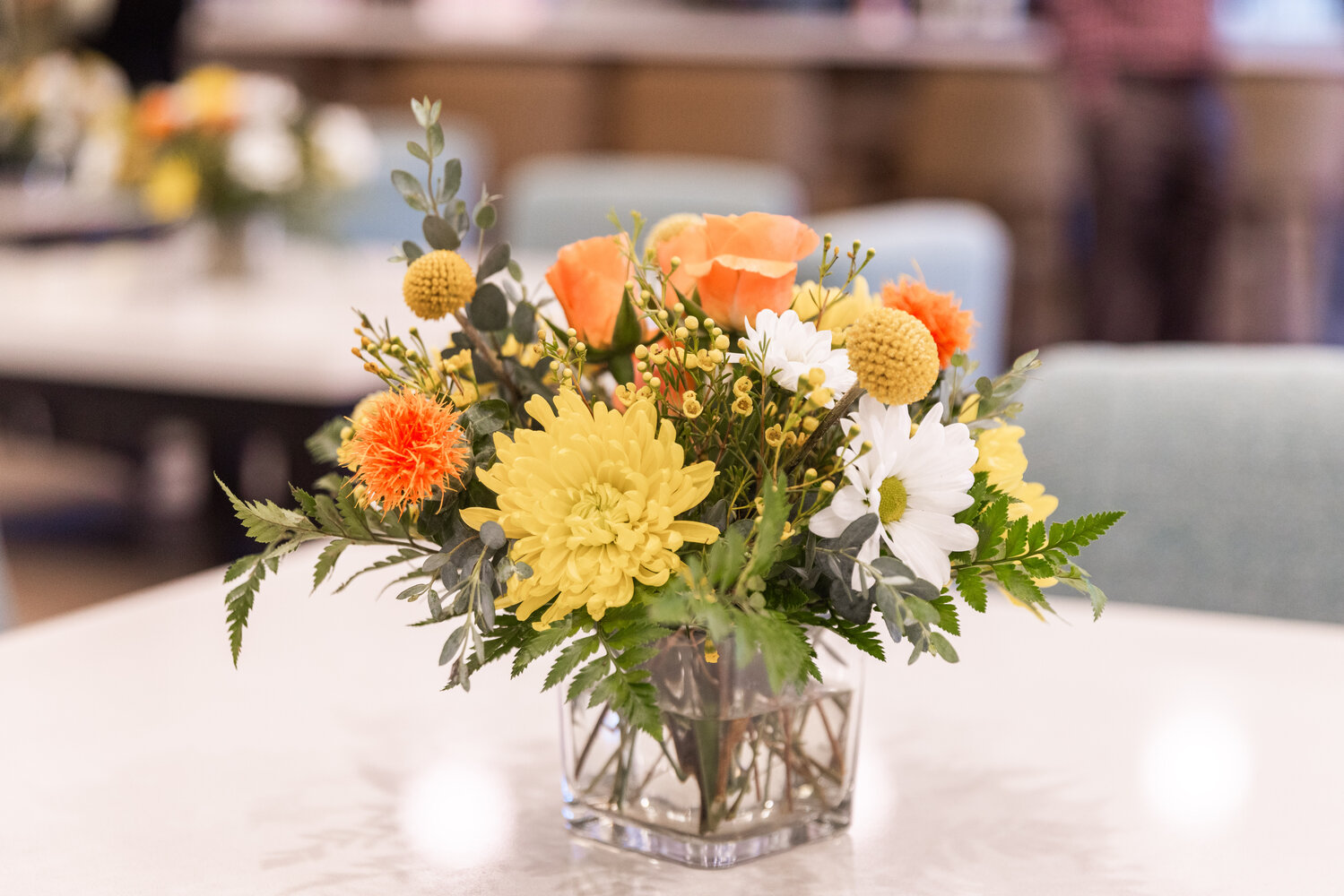Flowers from Benny’s Florist decorate the interior of La Quinta by Wyndham in Centralia on Wednesday, Nov. 15.