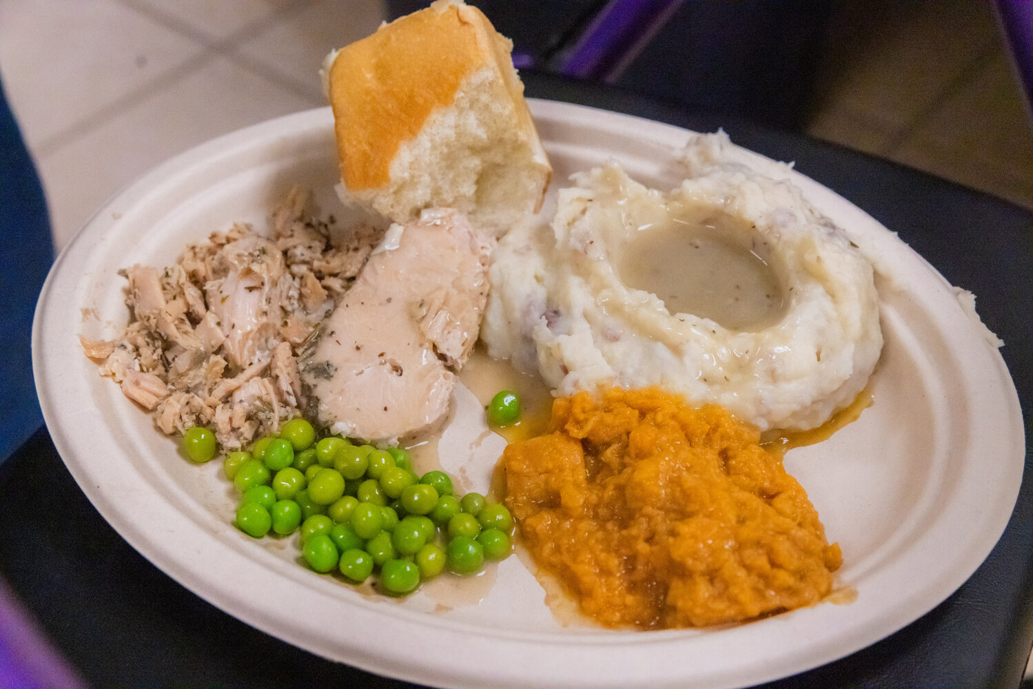 Turkey, veggies, bread, potatoes and more are served on Thanksgiving at Immanuel Lutheran Church in Centralia on Thursday, Nov. 23.
