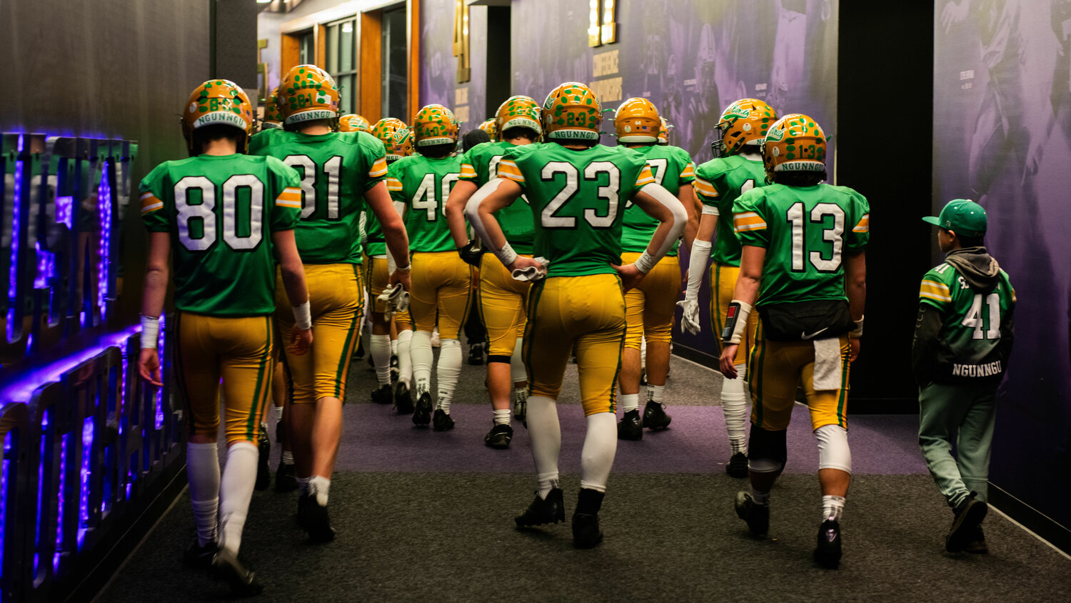 Tumwater walks back to the locker room at Husky Stadium after a loss to Anacortes in the 2A State Championship game on Saturday, Dec. 2 at Husky Stadium.