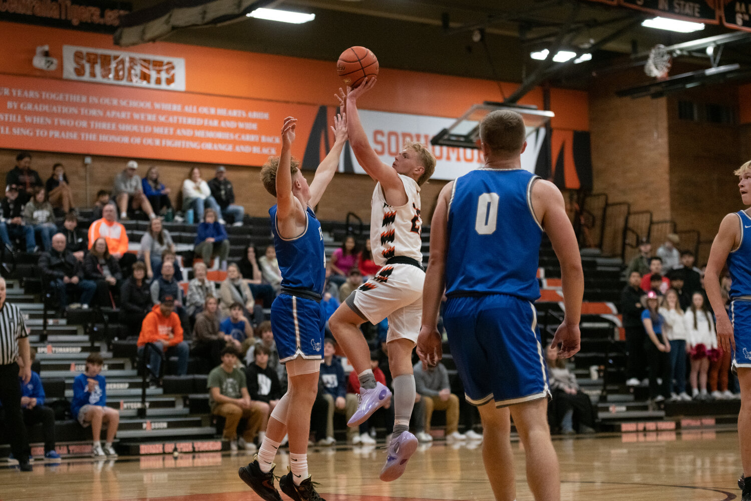 Von Wasson shoots a jumper during the first half of Centralia's 64-60 loss to Elma on Dec. 4.
