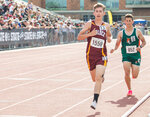Winlock’s Chase Trodahl competes in the finals for the 2B boys 3200 meter run at State in Yakima on Saturday, May 27.